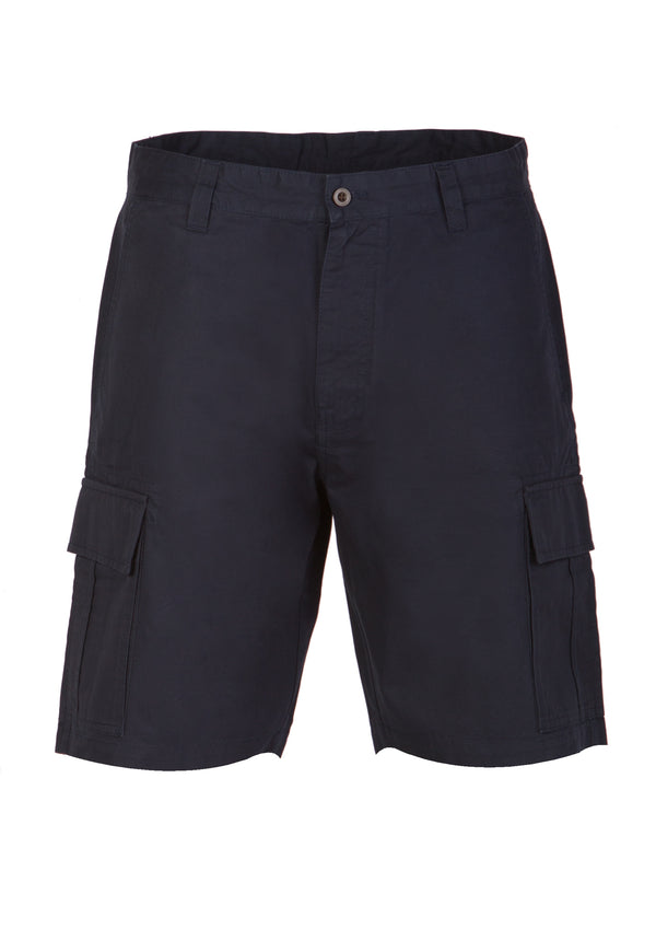 Pantalones cortos lisos de color azul oscuro.