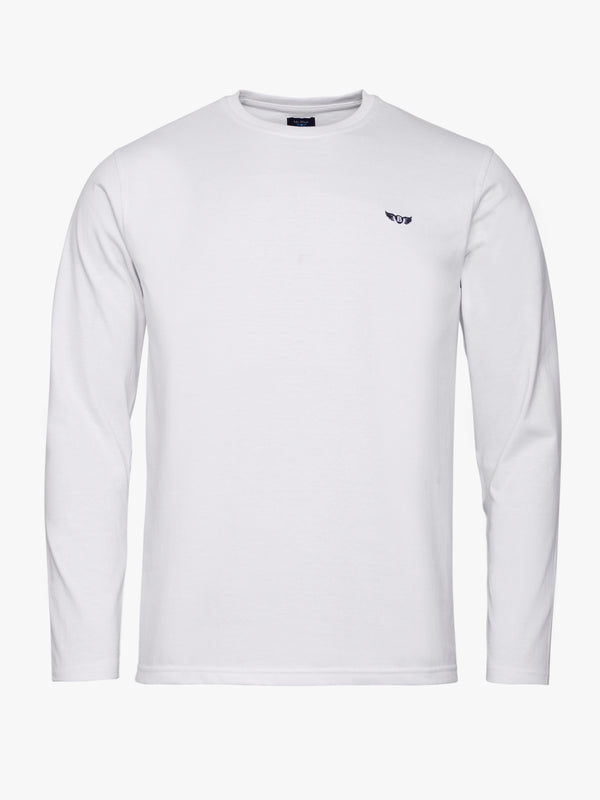 100% Cotton Long Sleeve T-Shirt White