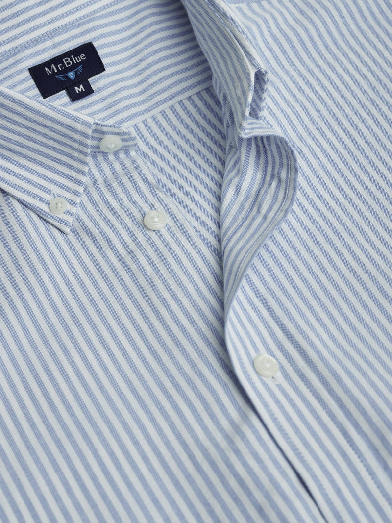 Camisa Regular Fit Oxford Azul