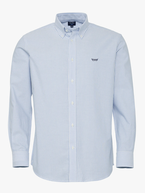 Camisa Regular Fit Oxford Azul