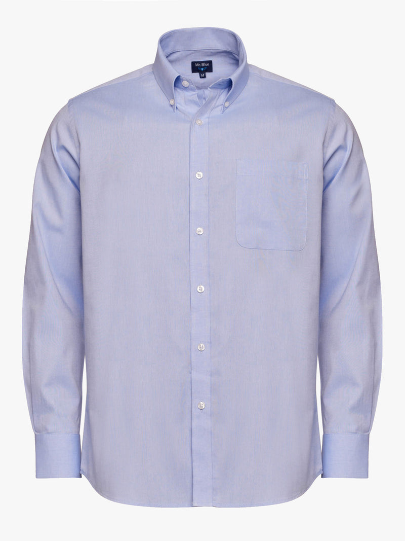 Camisa Regular Fit Oxford Azul