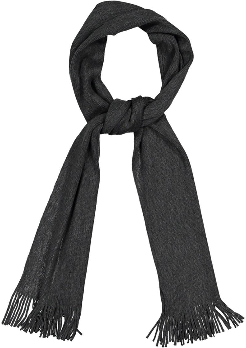 PLAIN SCARF WITH FRAYED DETAIL