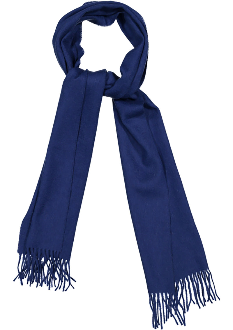 PLAIN WOOL AND CASHMERE SCARF WITH FRAYED DETAIL