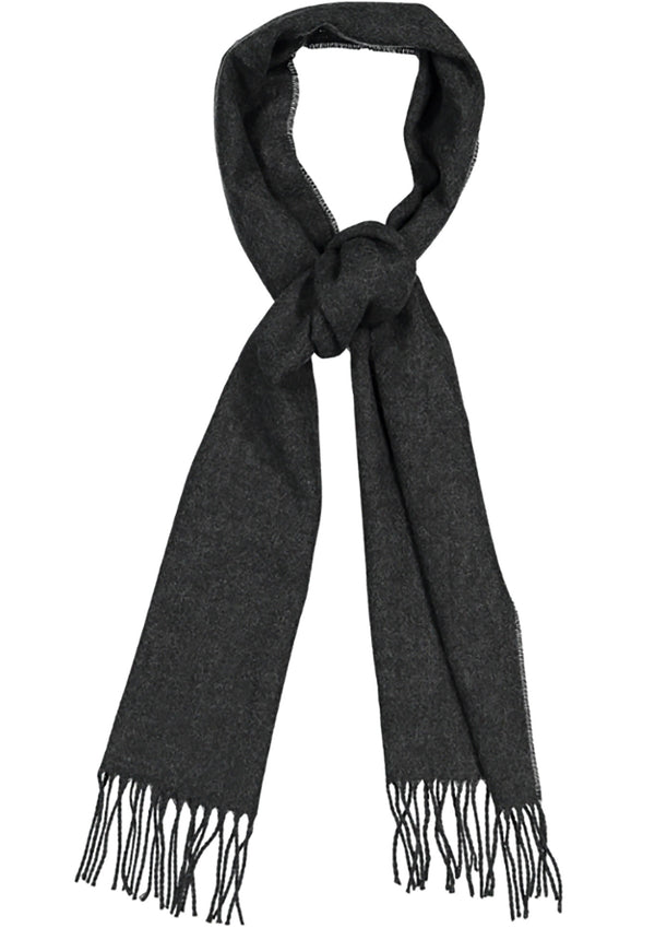 PLAIN SCARF WITH FRAYED DETAIL