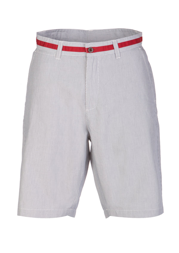 Pantalones cortos Oxford lisos azul gris