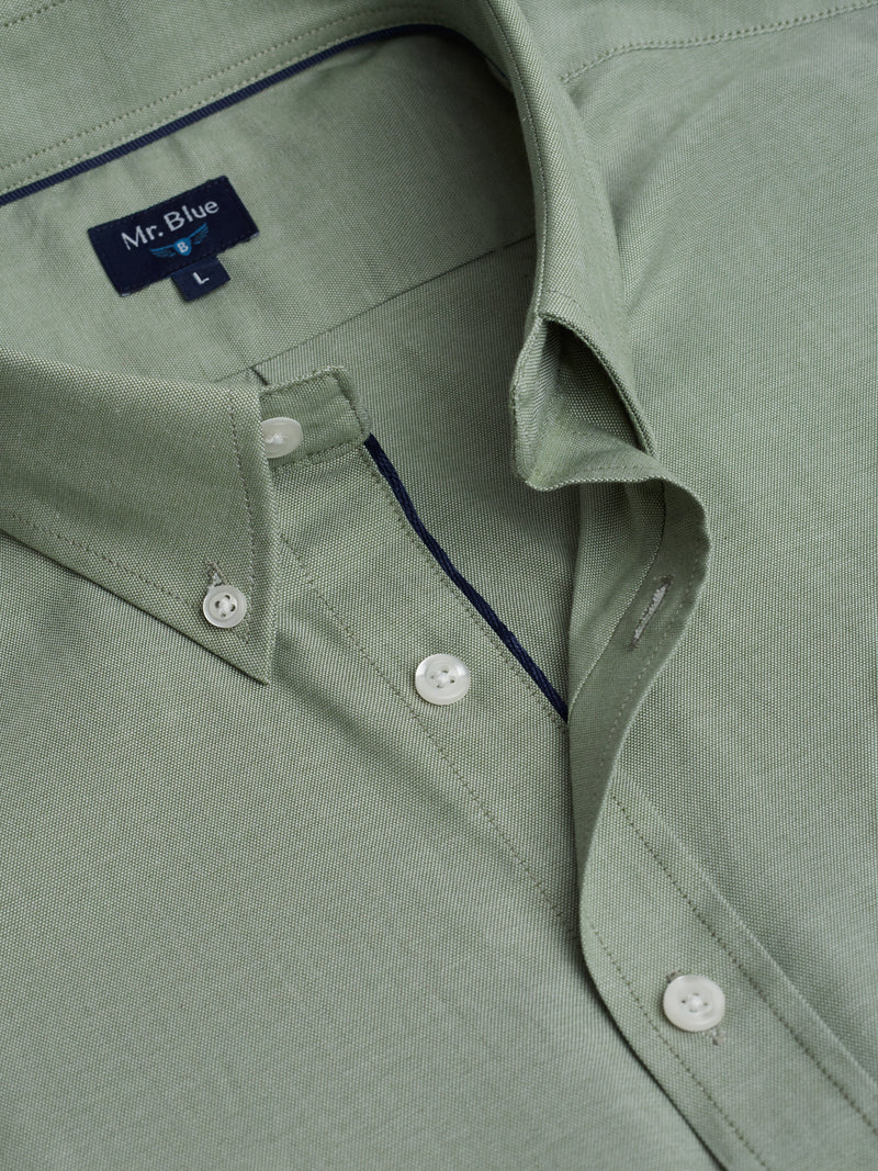 Green Regular Fit Oxford Shirt