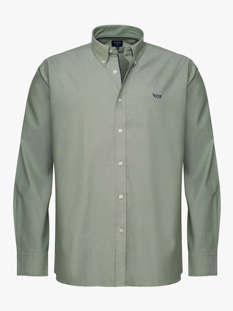 Green Regular Fit Oxford Shirt