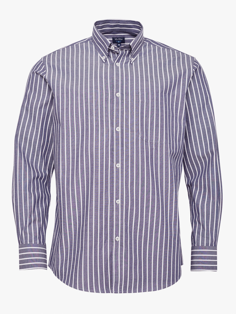 Camisa Regular Fit Oxford Azul