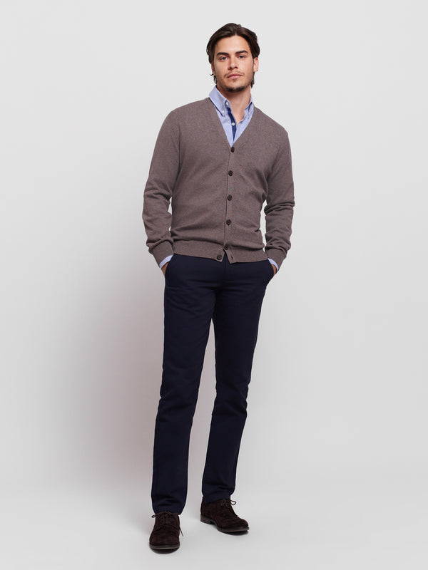 Regular Fit Grey Long Sleeve Cardigan