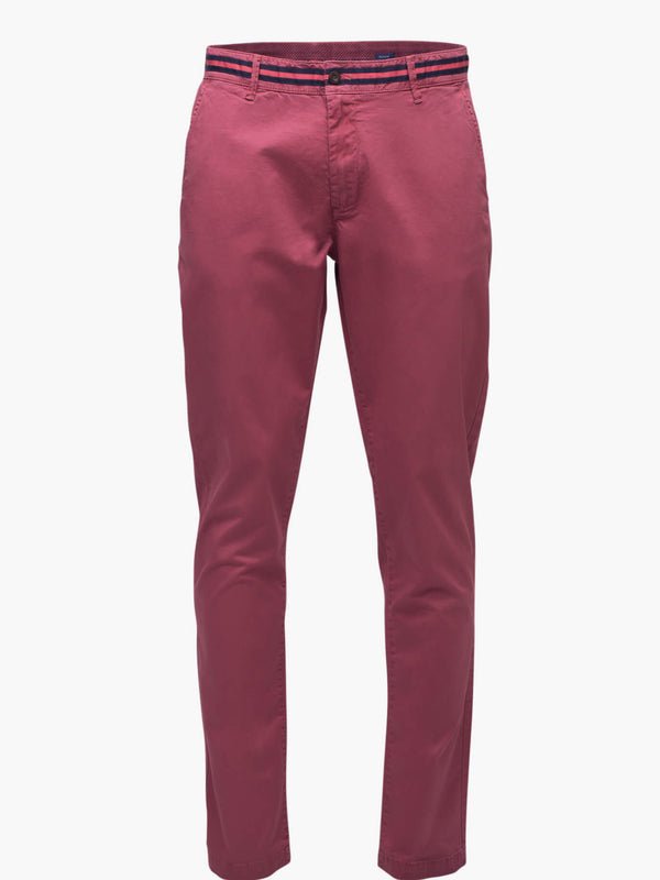 Pantalones chinos lisos rojo oscuro
