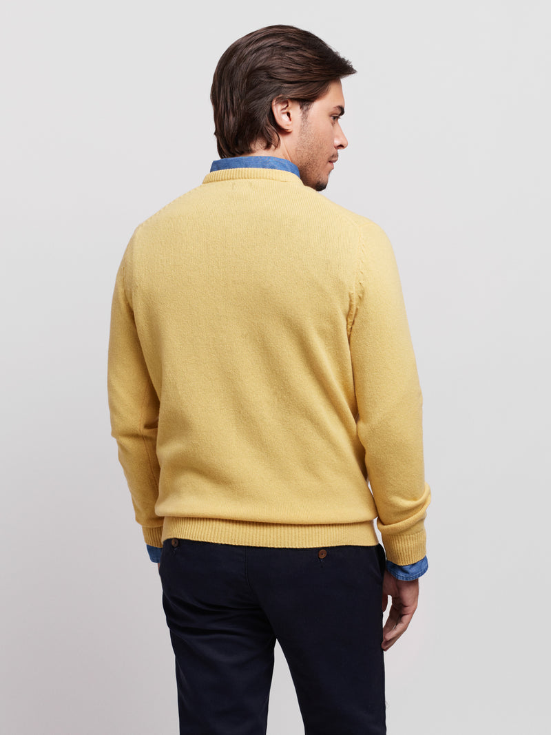 Pullover Regular Fit Amarelo Manga Comprida