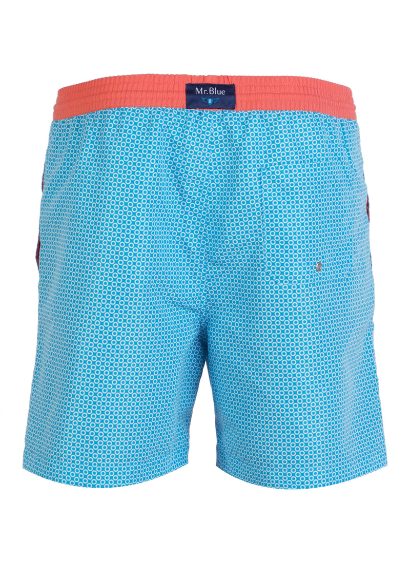 Pantalones cortos de natación azul medio naranja