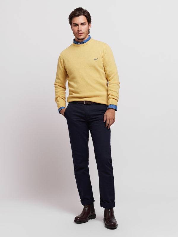 Pullover Regular Fit Amarelo Manga Comprida