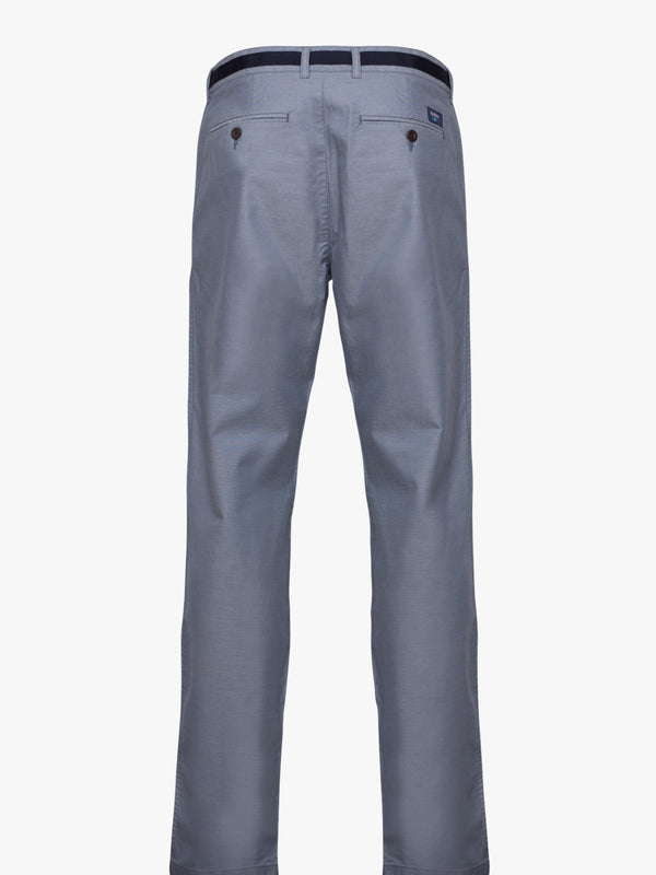 Chinos Pantalones Oxford lisos azul medio