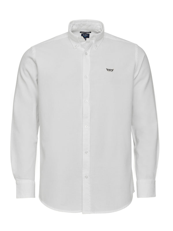 White Structured Fit Regular Shirt