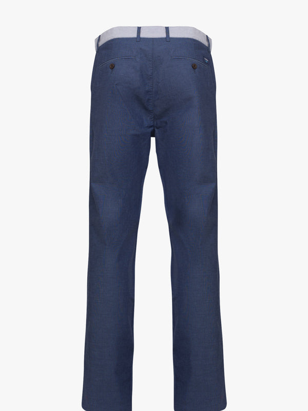 Chinos Pantalones Oxford azul denim liso