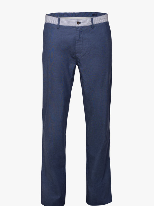 Chinos Pantalones Oxford azul denim liso