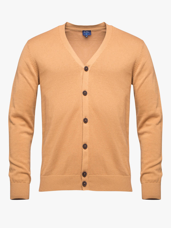 Camel Cardigan with Buttons