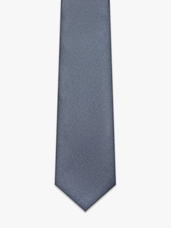 Corbata de seda gris