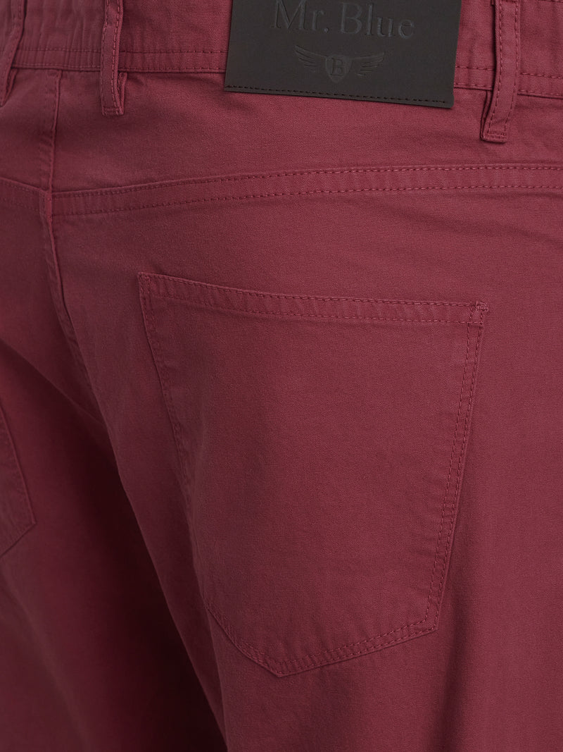 Pantalones de ajuste regulares de ajuste rojo