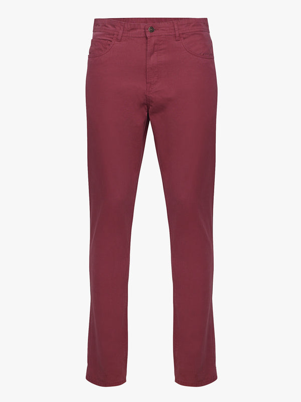 Red Fit Regular Fit Pants