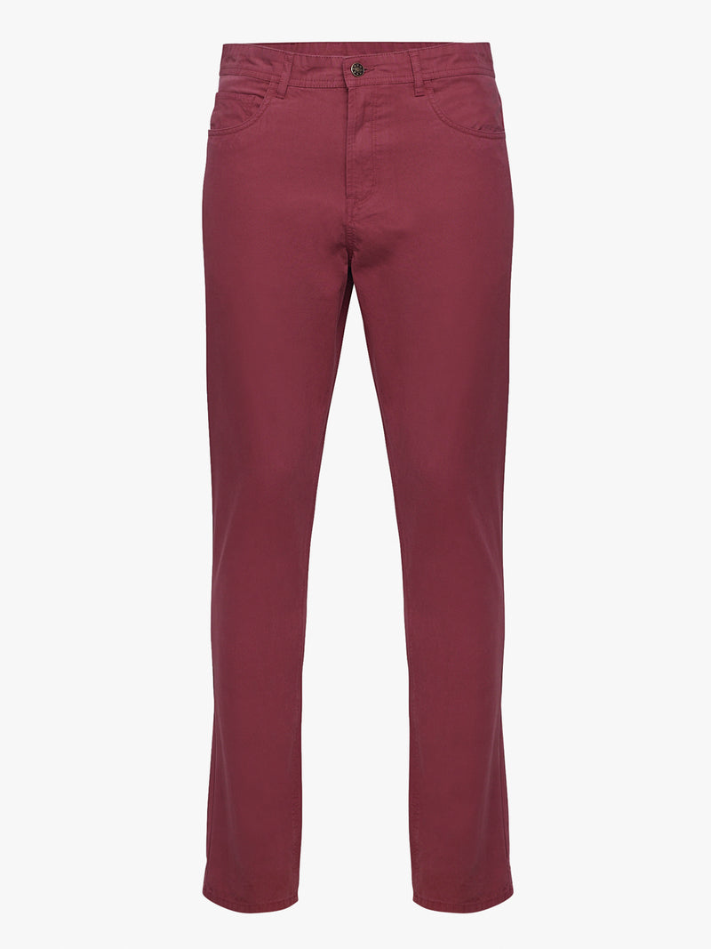 Pantalones de ajuste regulares de ajuste rojo