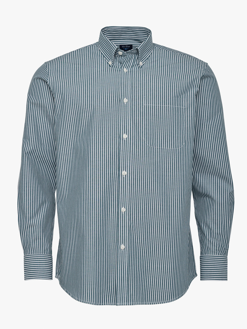 Camisa Regular Fit Popeline Verde