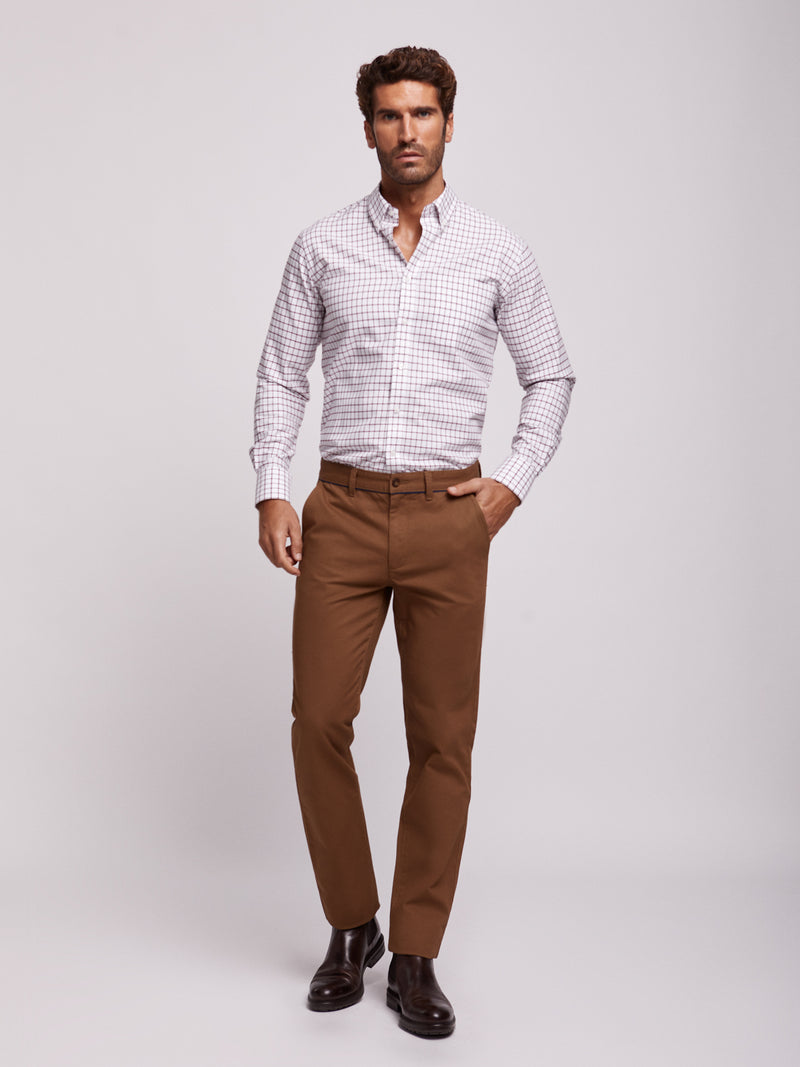 Brown Regular Fit Trousers