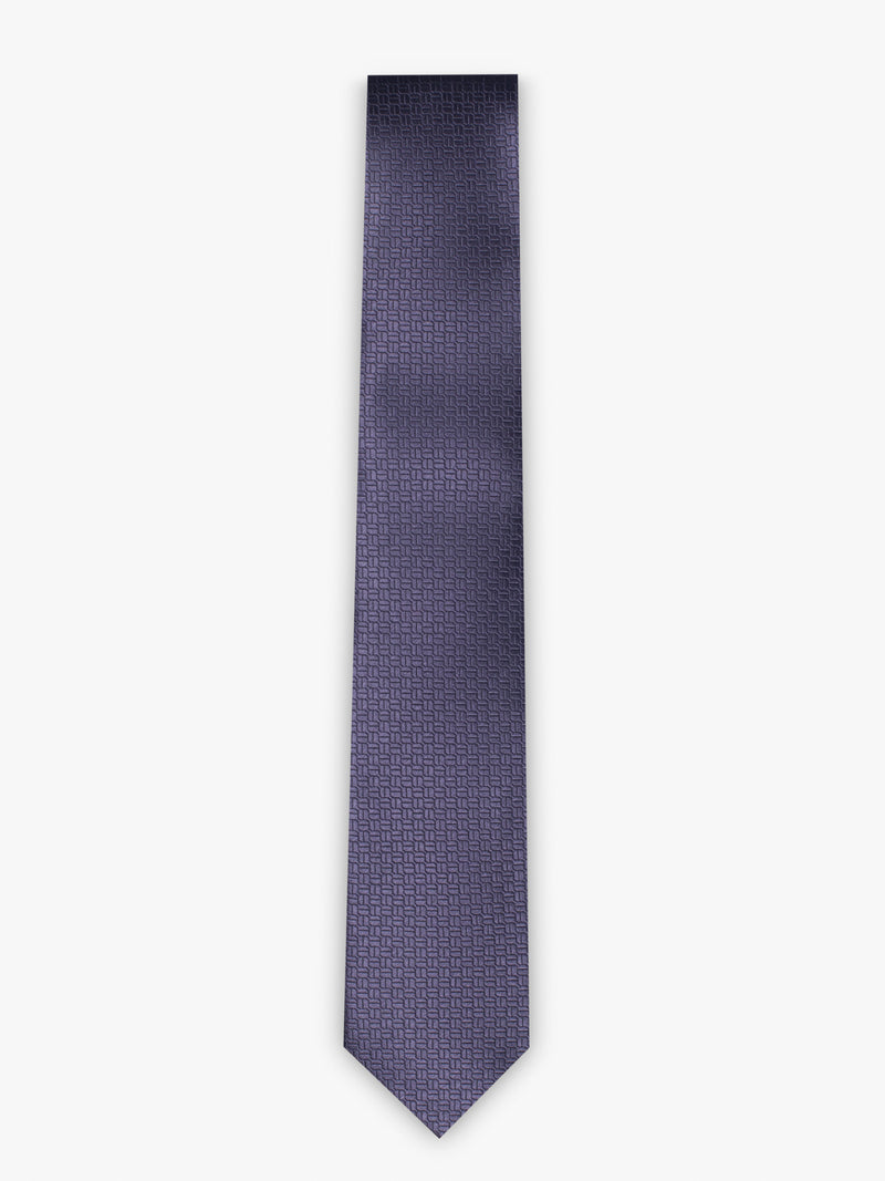 Dark gray jacquard silk tie