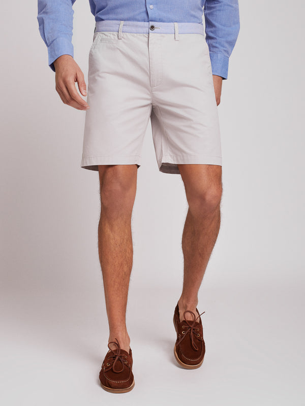 Light beige Chino shorts in casual fit cotton