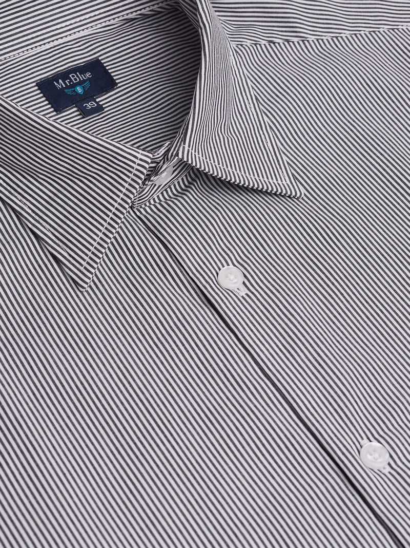 Camisa Classic fit Popeline Cinzenta