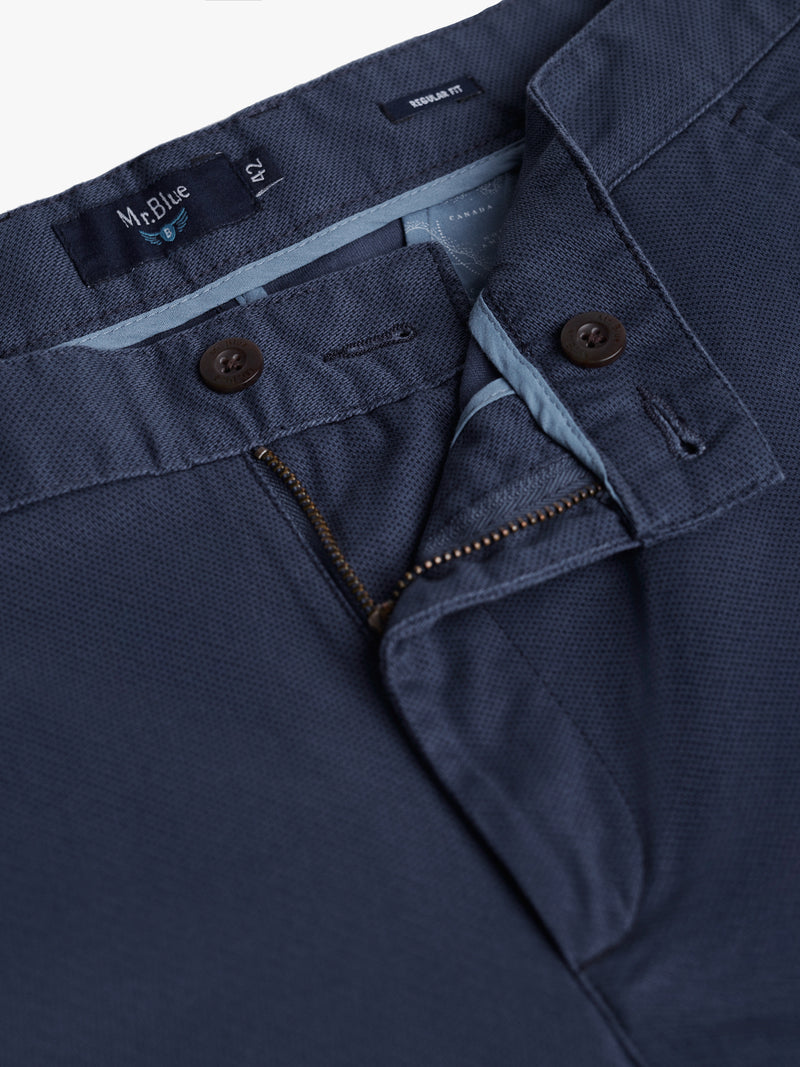 Blue Regular Fit Twill Chinos