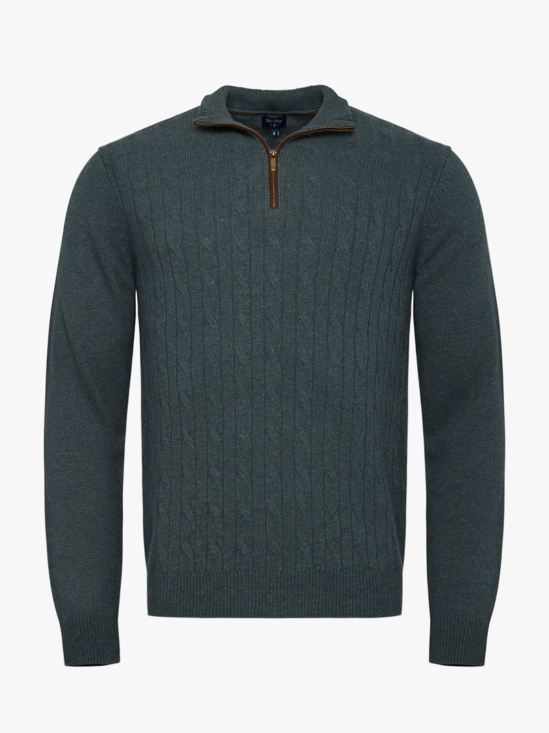 Green Thick Wool Pullover