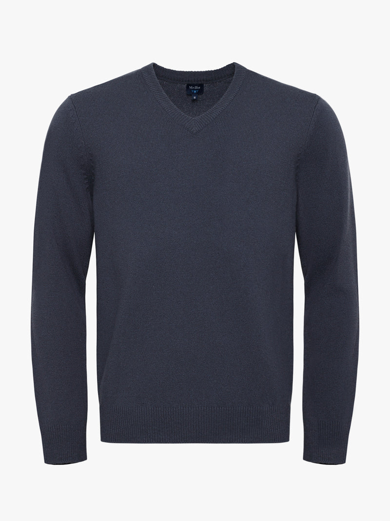 Blue Thick Wool Pullover