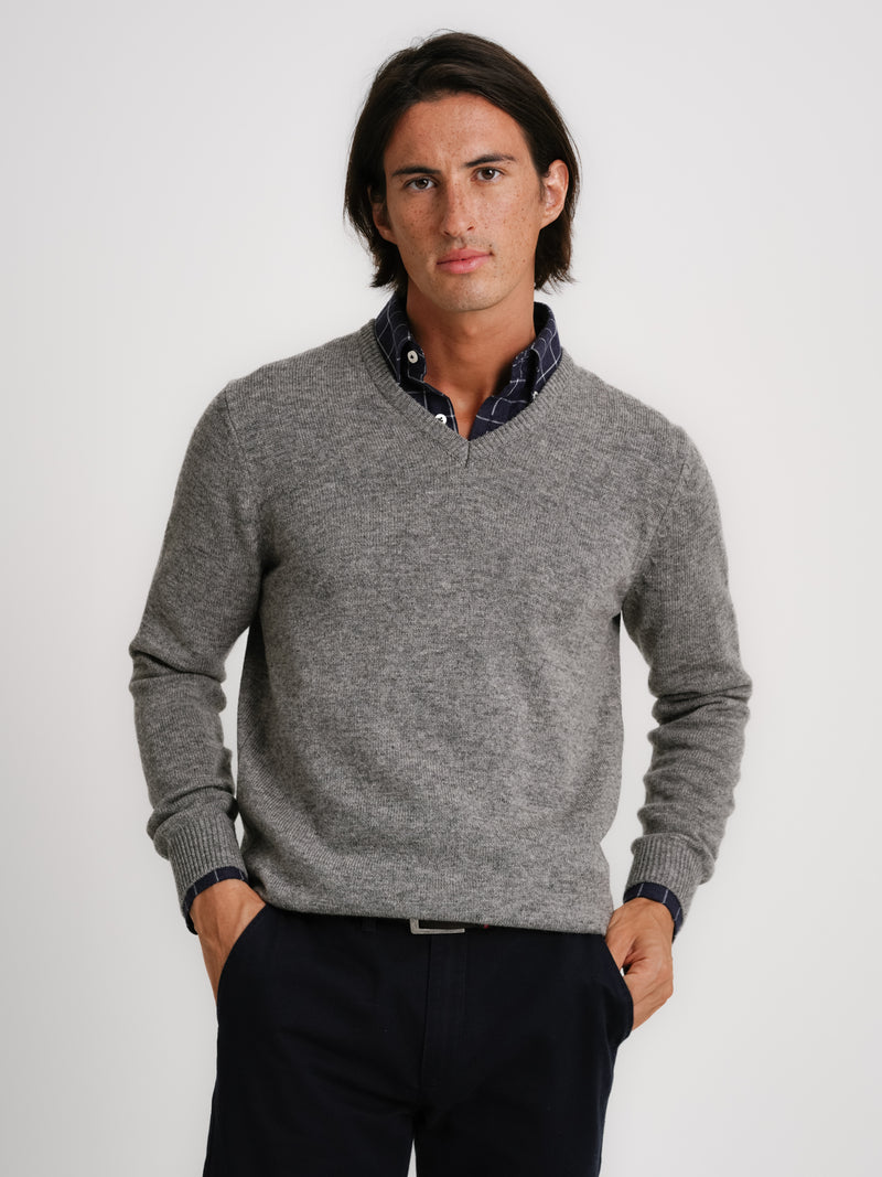 Pullover Thick Wool Grey