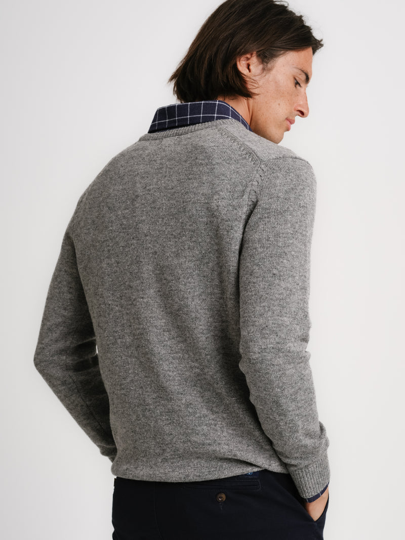 Pullover Thick Wool Grey