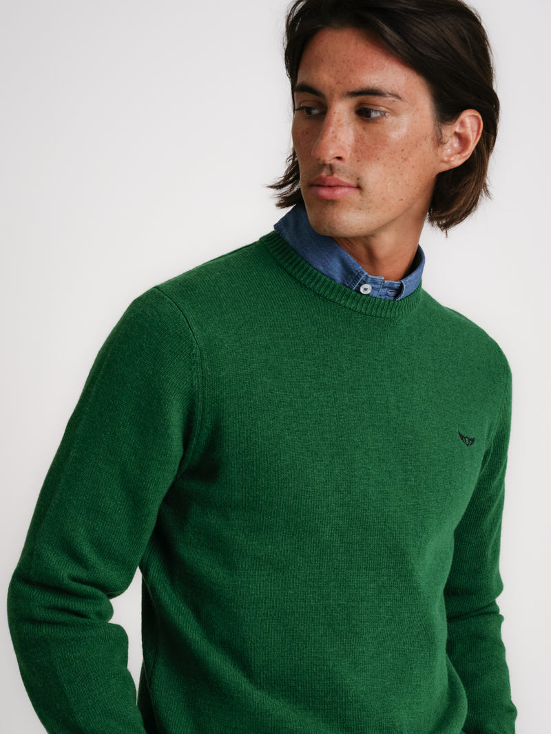 Jersey grueso de lana verde