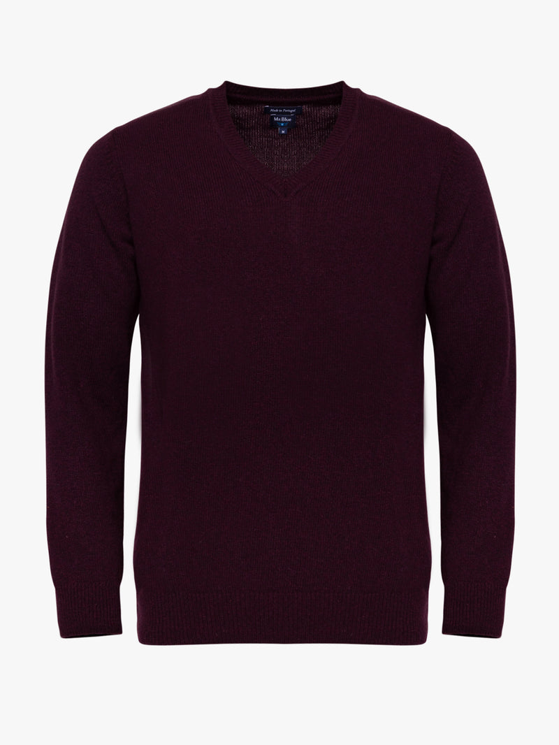 Pullover Regular Fit burgundy long sleeve