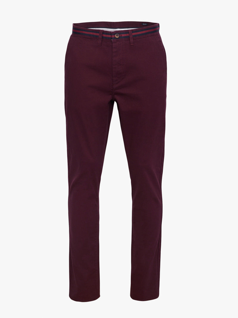 Pantalones Chinos Slim Fit Dobby Burdeos