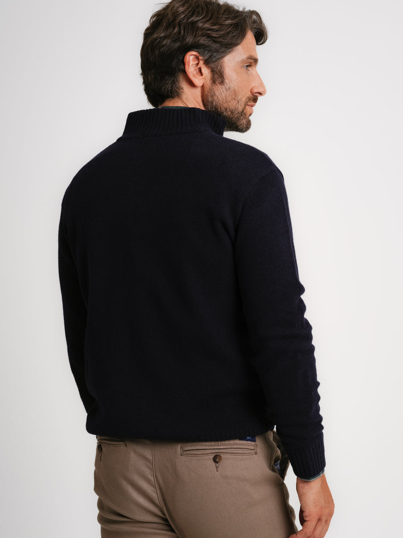 Pullover Thick Blue Wool