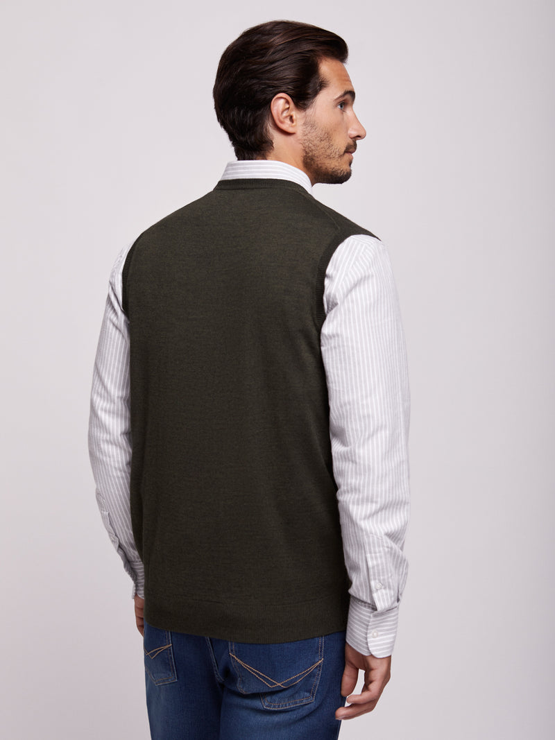 Regular Fit Vest Green