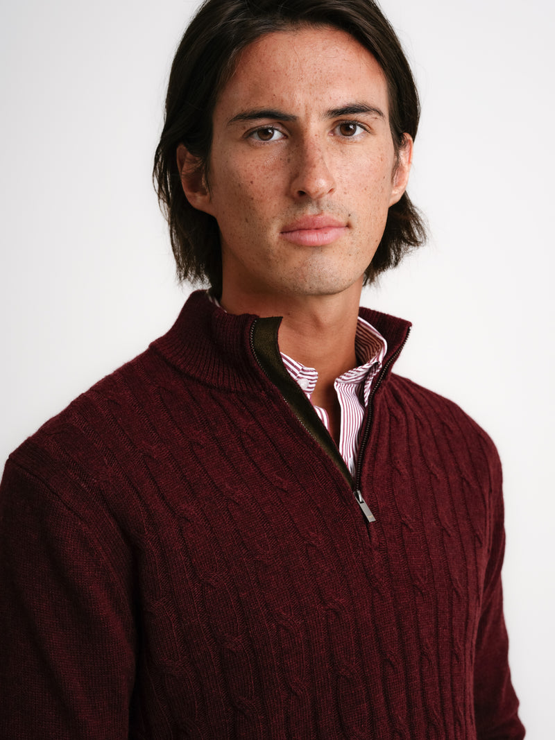 Bordeaux Thick Wool Pullover