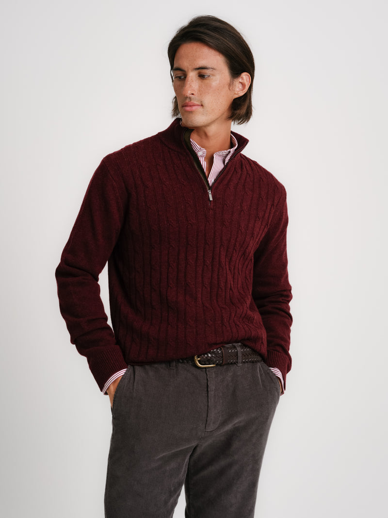 Bordeaux Thick Wool Pullover