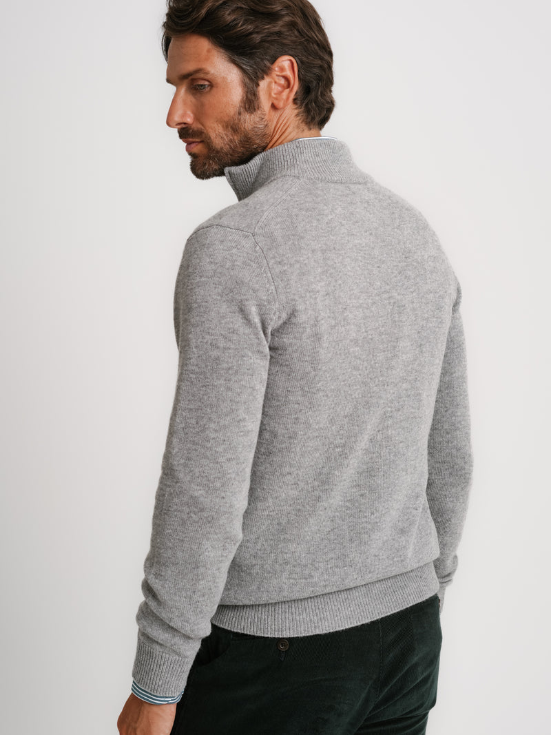 Jersey de lana gruesa gris