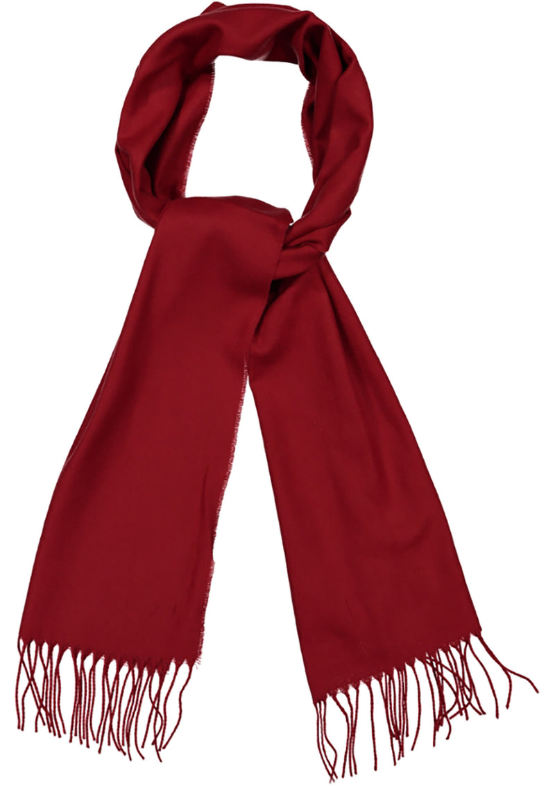 PLAIN SCARF WITH FRAYED DETAIL