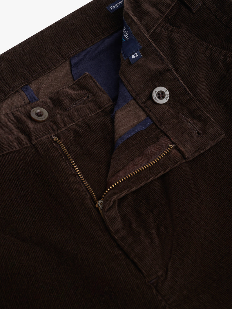 Bombazine Pants Regular Fit Brown