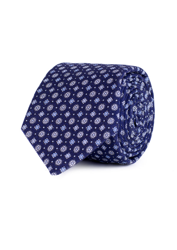 Italian Design Ties Solid Blue White