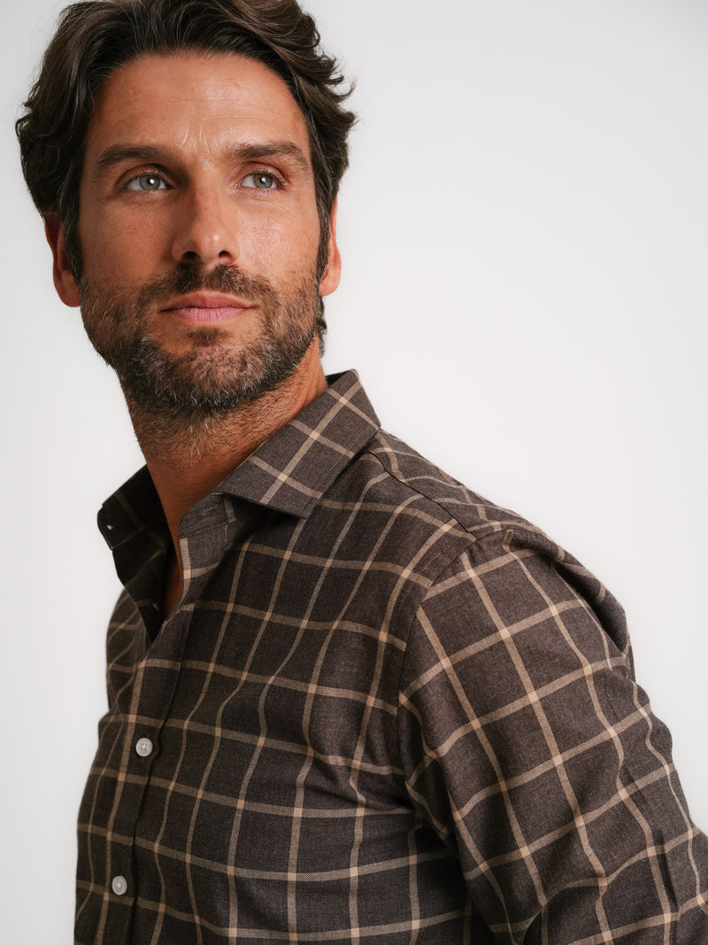 Camisa gris Tailored fit Twill