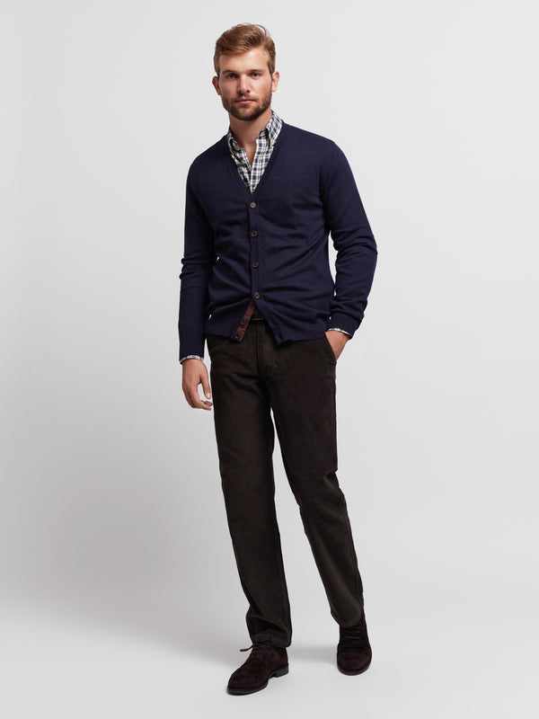 Regular Fit Cardigan Blue Long Sleeve