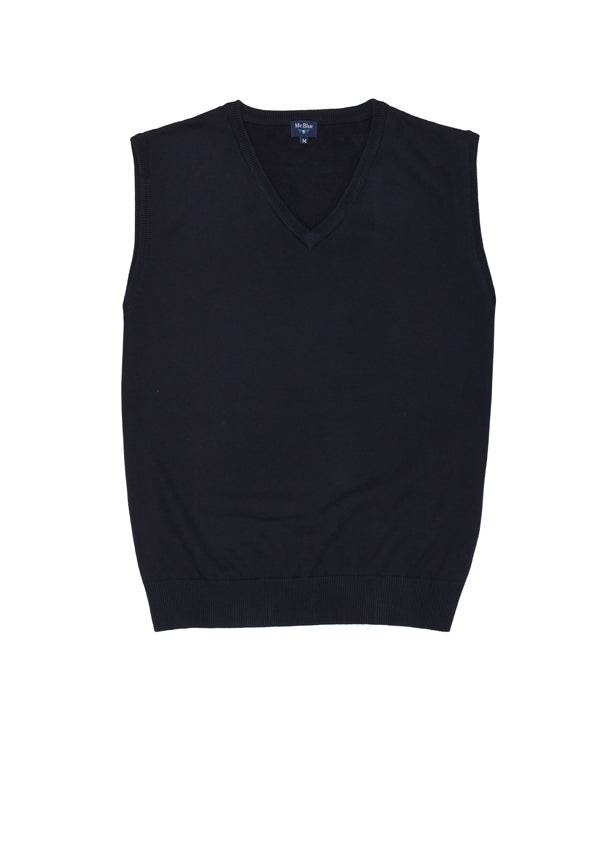 V-neck cotton and cashmere vest